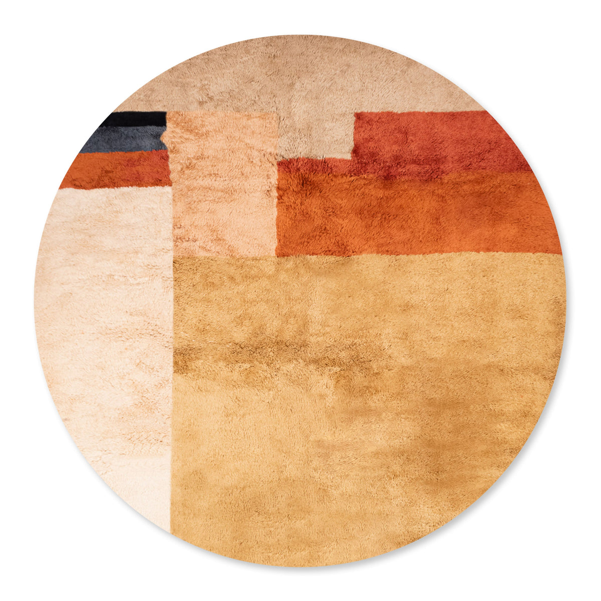 Élégance Rond - Luxueux tapis Berbère shaggy