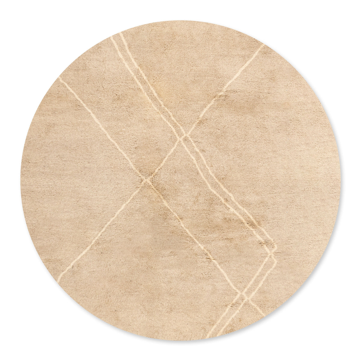 Sables du désert Rond - Luxueux tapis Berbère shaggy