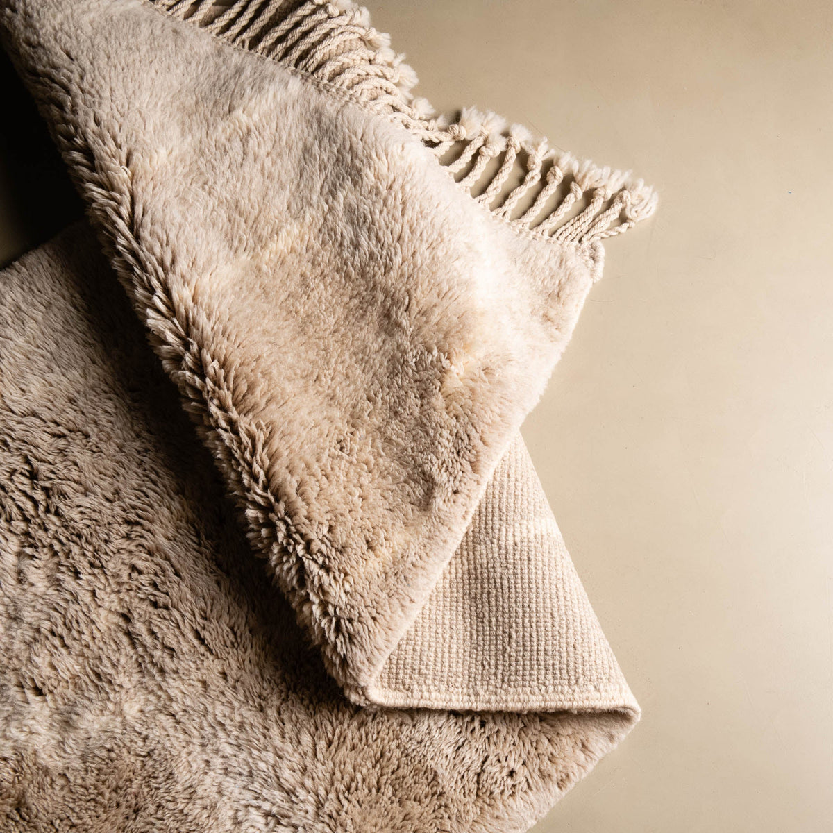 Sables du désert - Luxueux tapis Berbère shaggy de couloir