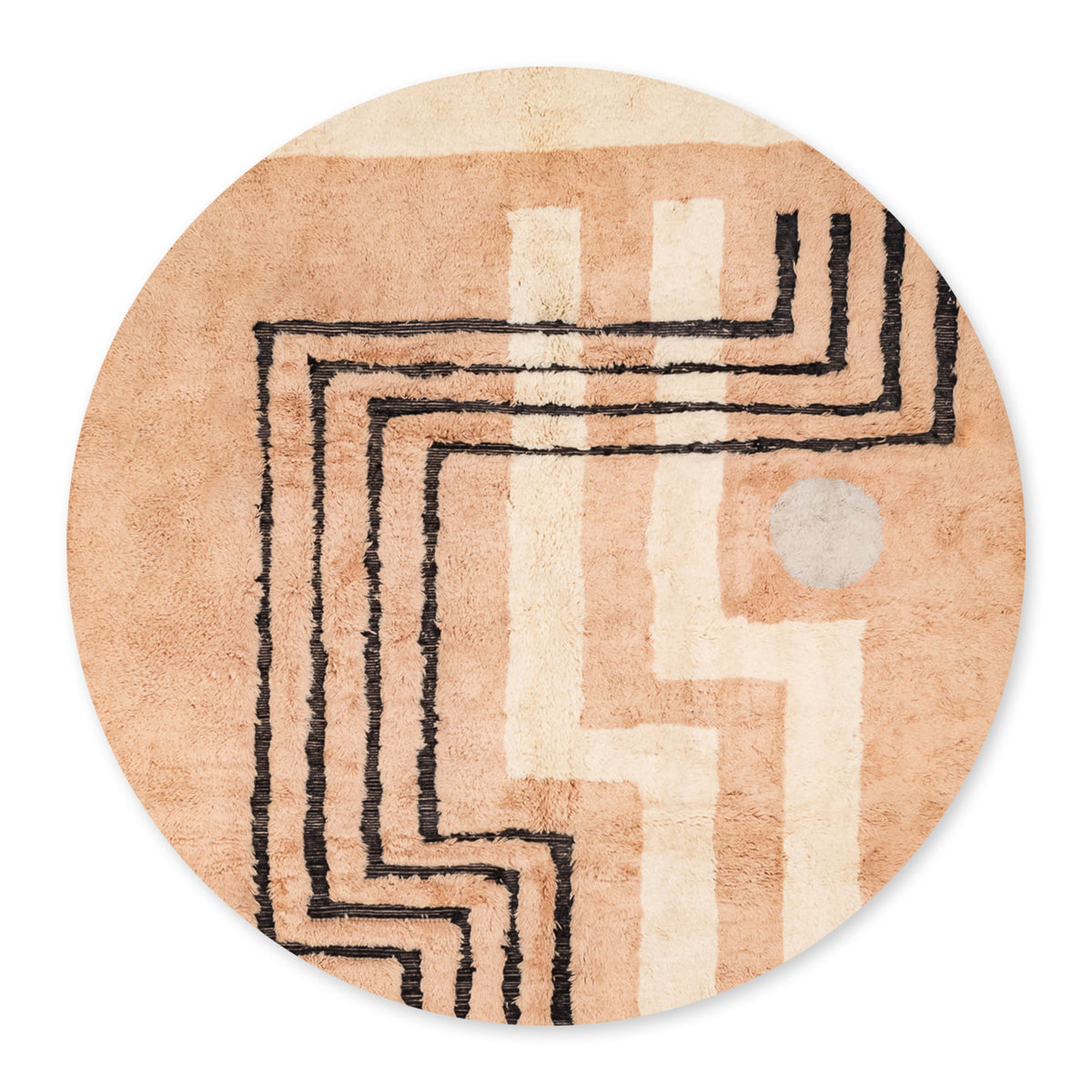 Pétra Rond - Luxueux tapis Berbère shaggy