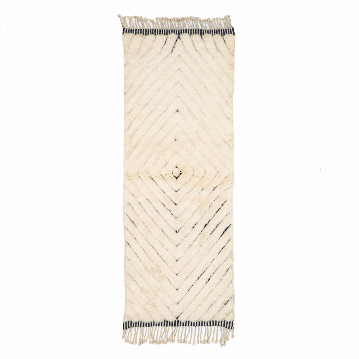 Losange - Luxueux tapis Berbère shaggy de couloir
