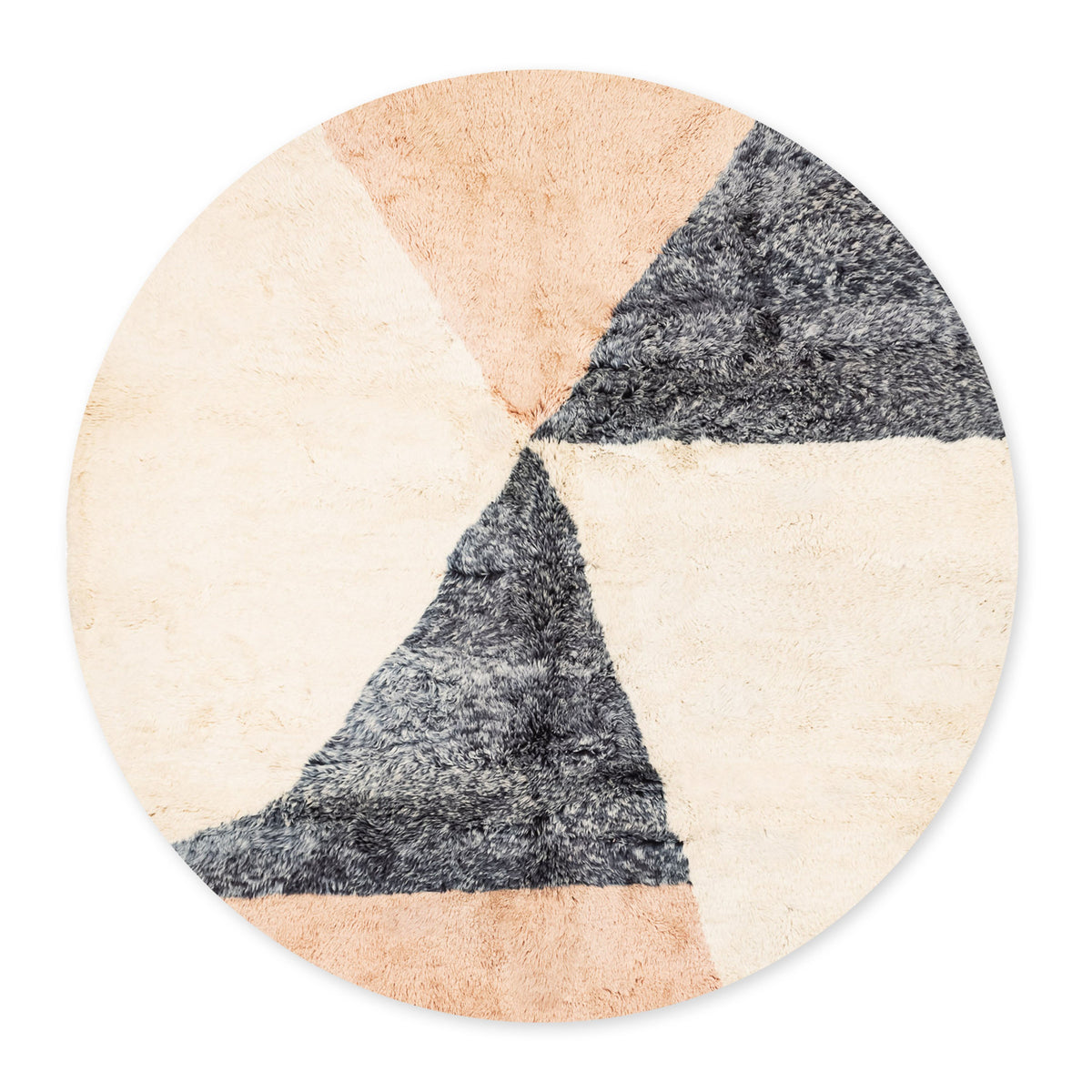 Collapse Rond - Luxueux tapis Berbère shaggy