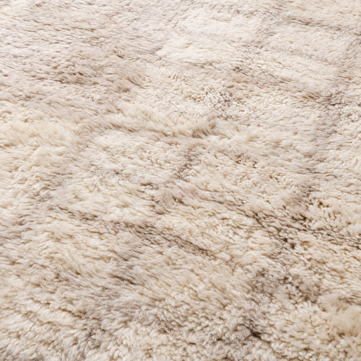 Argent Quadriller - Luxueux tapis Berbère shaggy