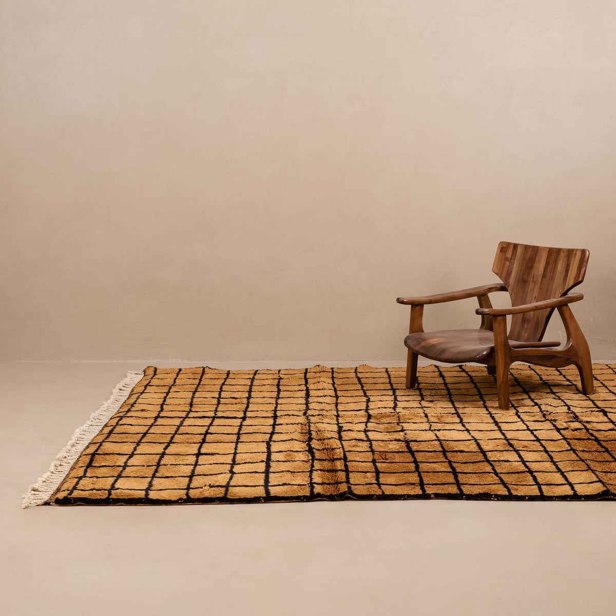 Grille Bronzienne - Luxueux tapis Berbère shaggy