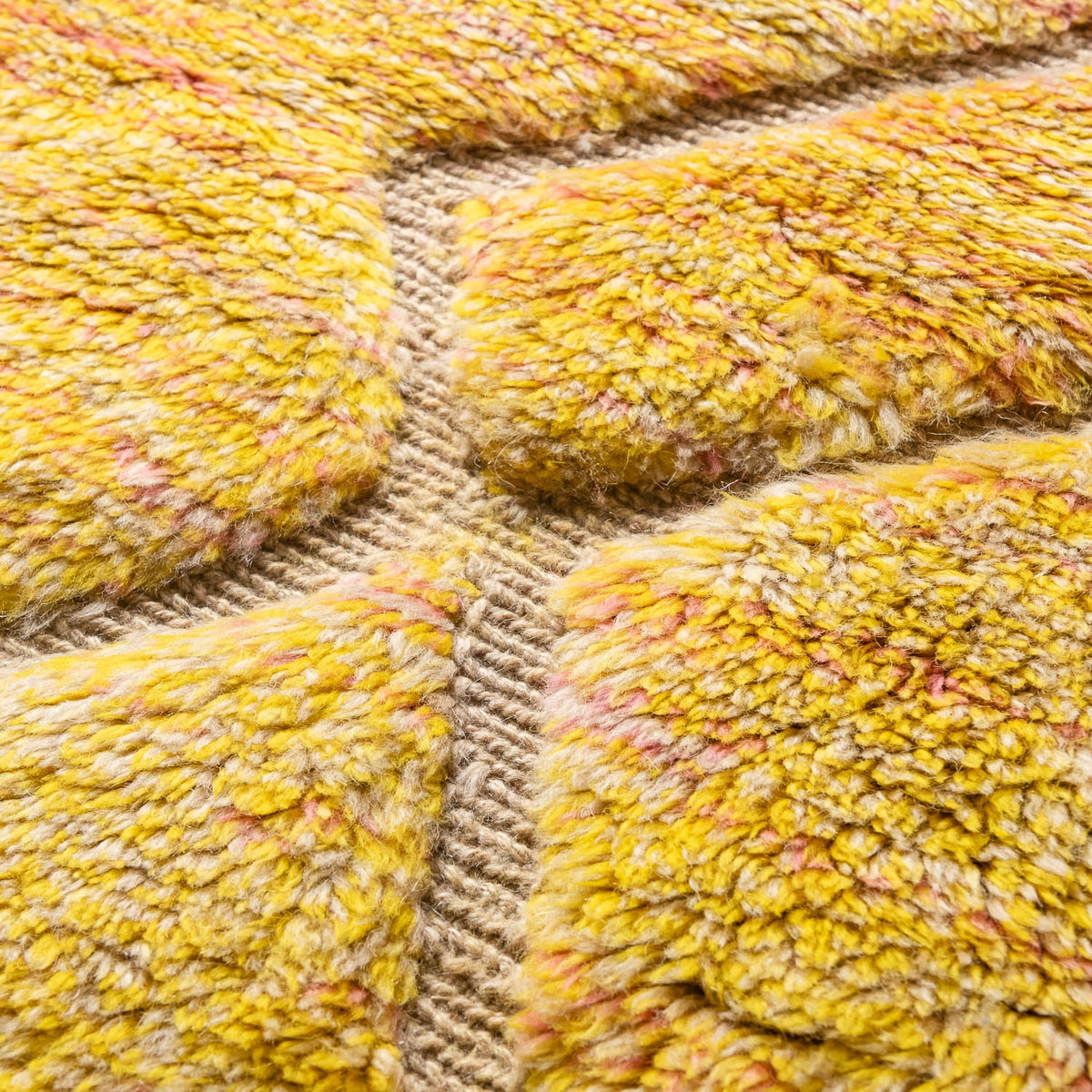 Coucher de Soleil Rond - Luxueux tapis Berbère shaggy
