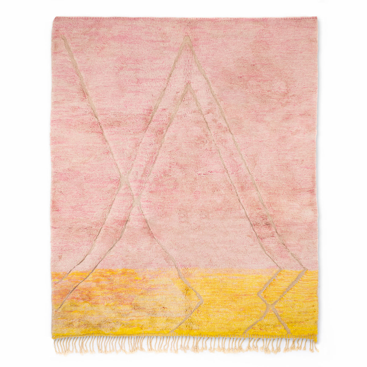 Coucher de Soleil - Luxueux tapis Berbère shaggy