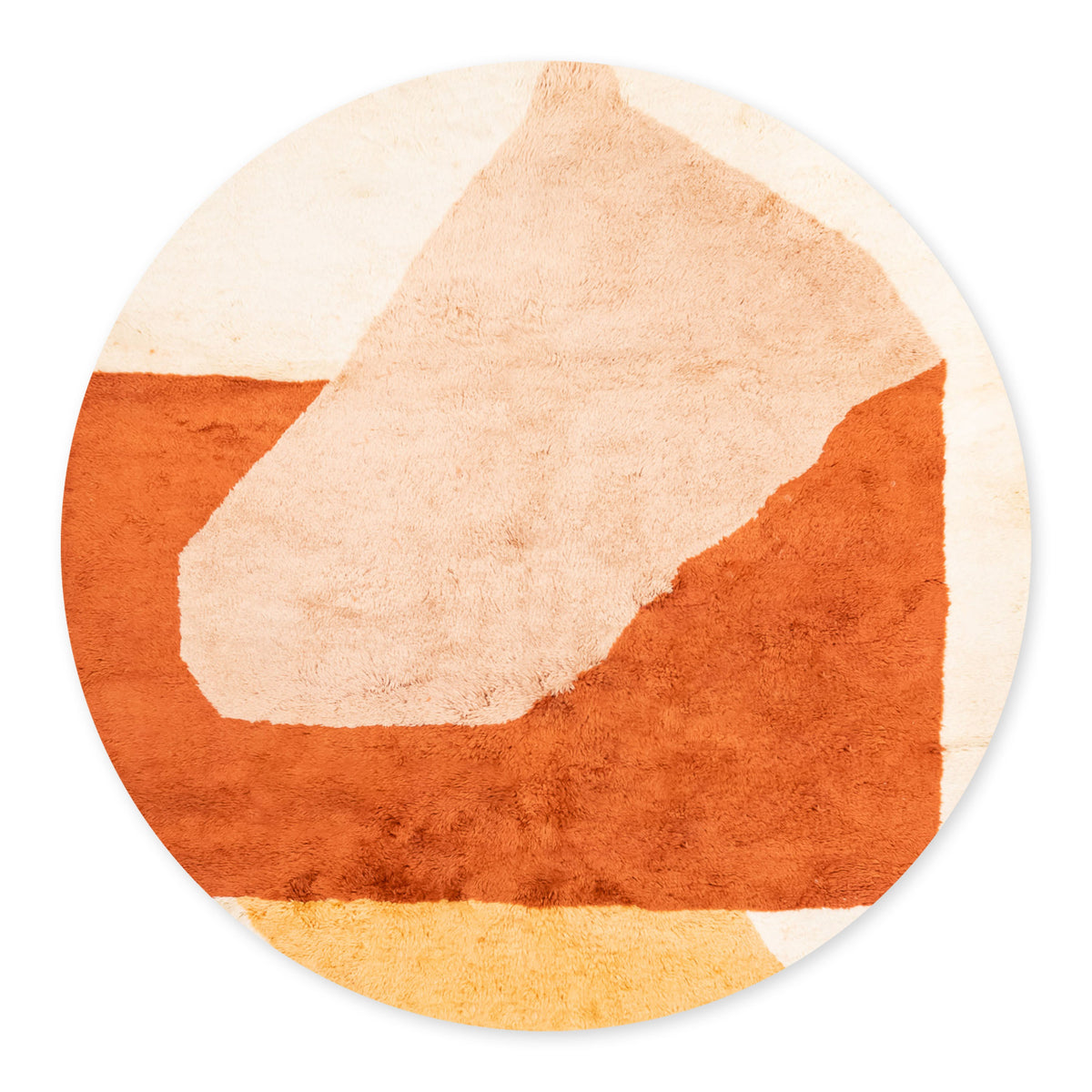 Abrico Luminescent Rond - Luxueux tapis Berbère shaggy