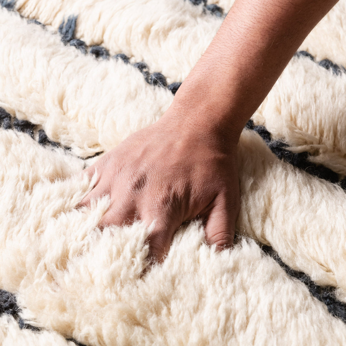 Losange Rond - Luxueux tapis Berbère shaggy