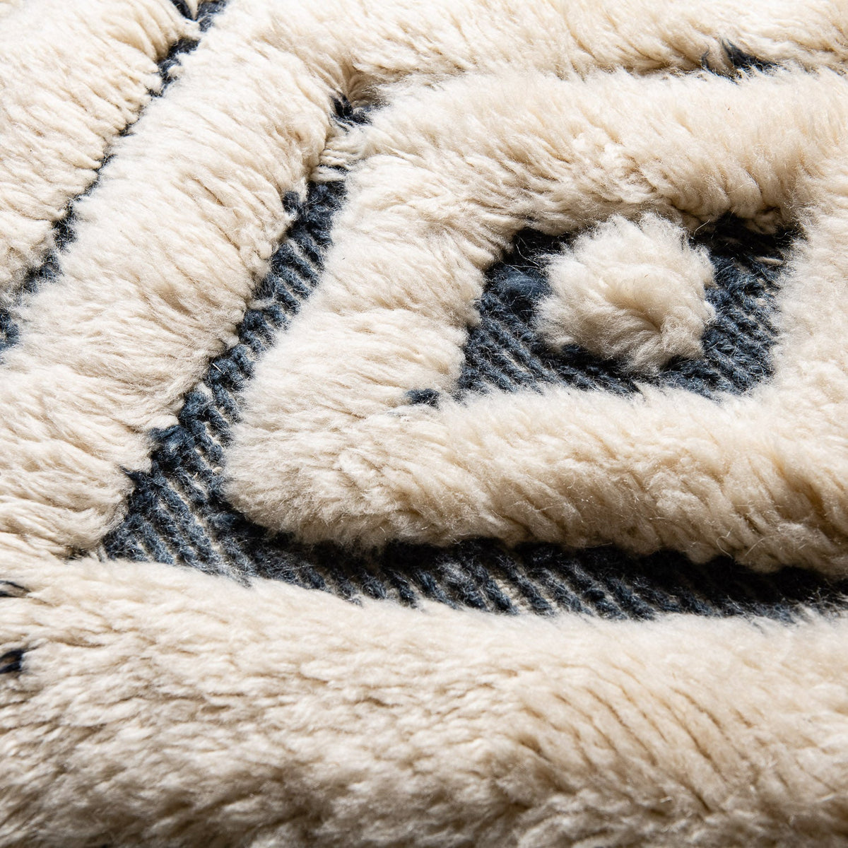 Losange Rond - Luxueux tapis Berbère shaggy