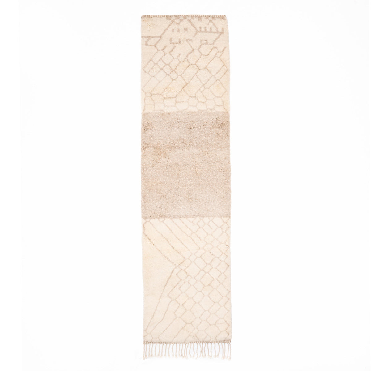 Dara - Luxueux tapis Berbère shaggy de couloir