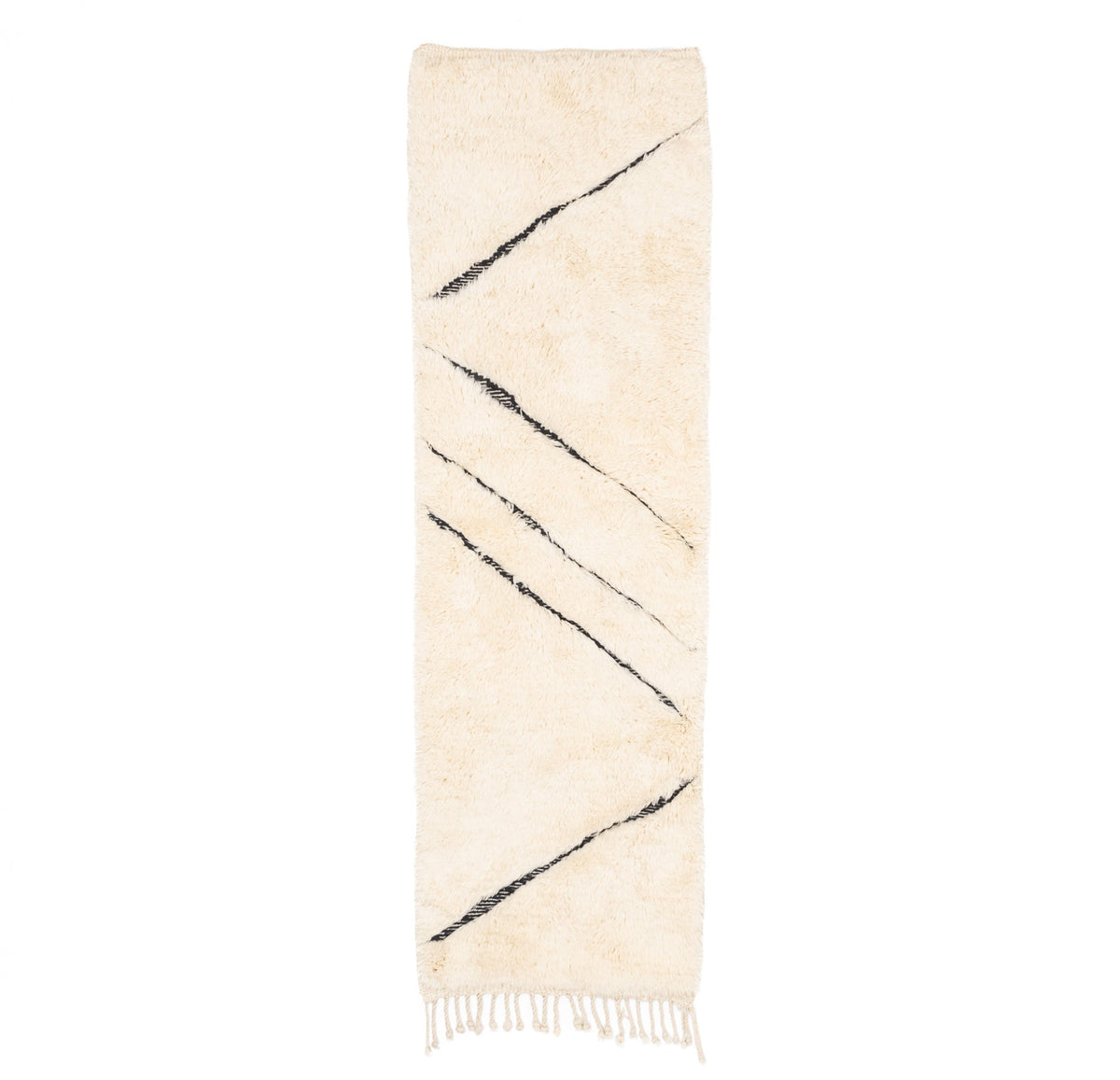 Chemin Diagonal - Luxueux tapis Berbère shaggy de couloir