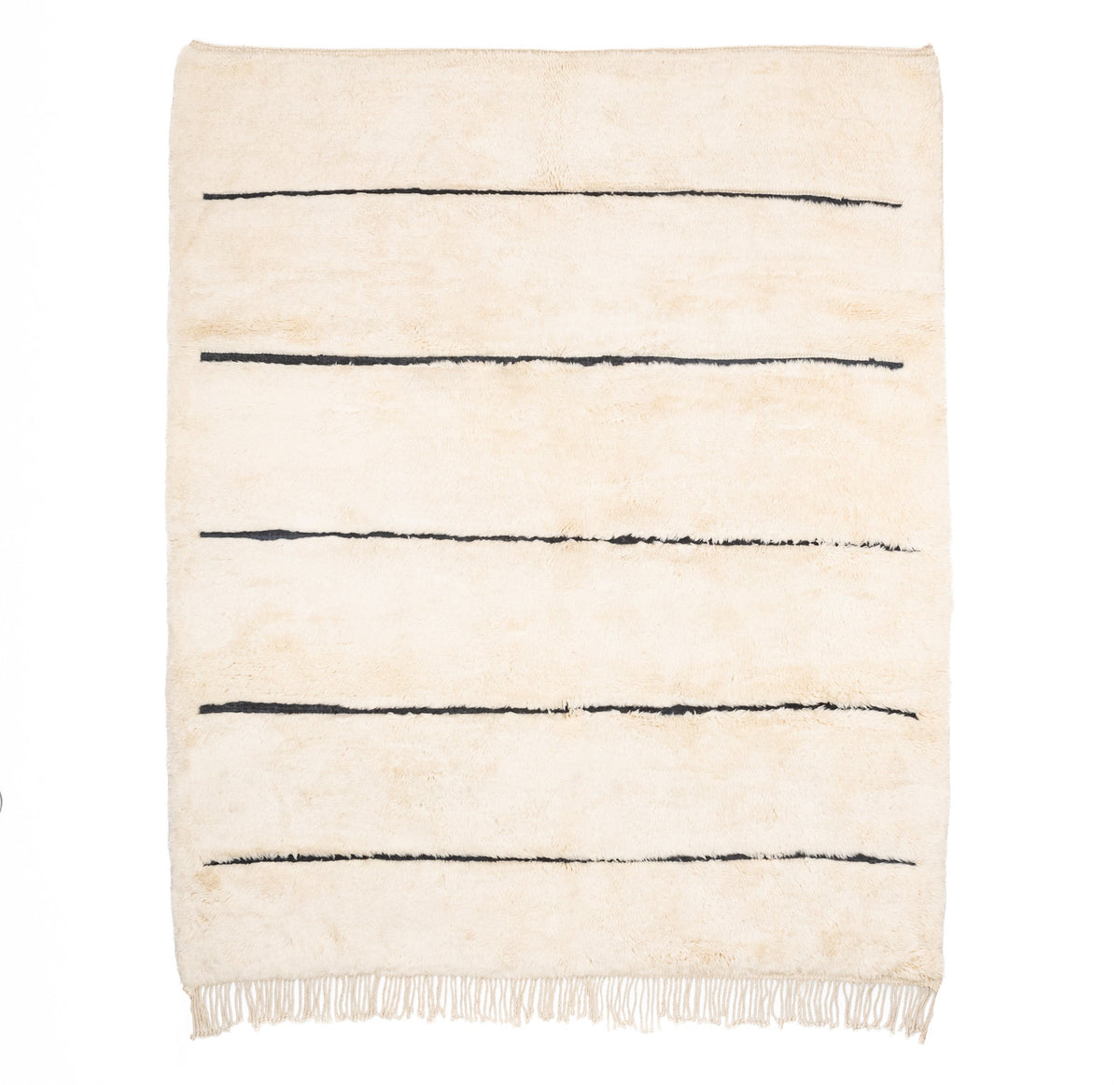 Lignes Symétriques - Luxueux tapis Berbère shaggy