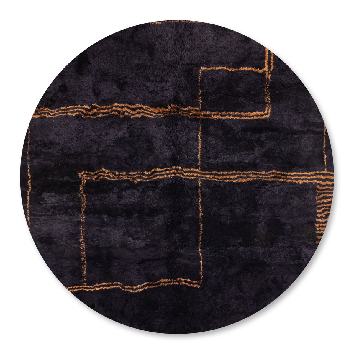 Mirage De Sables Rond - Luxueux tapis Berbère shaggy