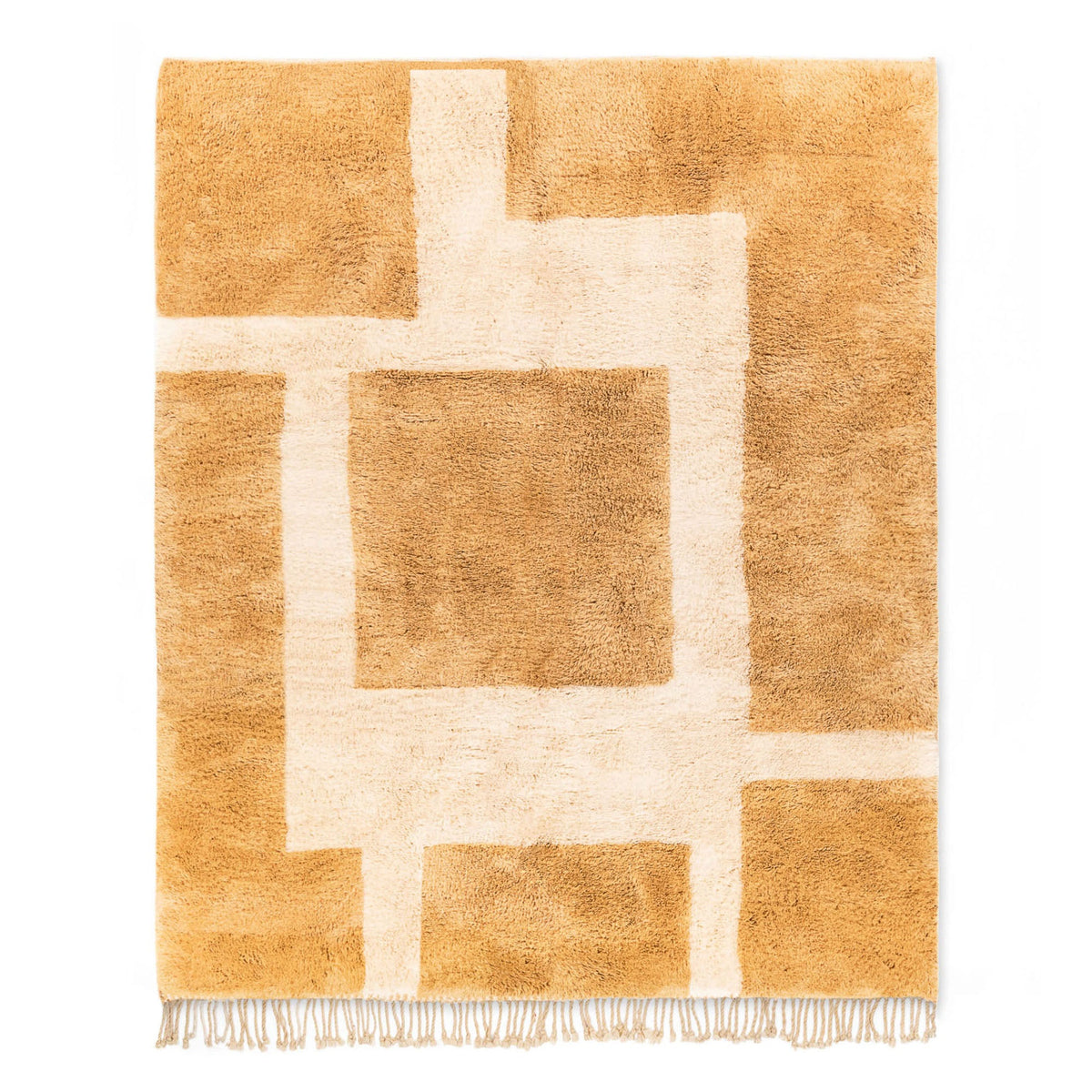 Mosaïque ensoleillée - Luxueux tapis Berbère shaggy