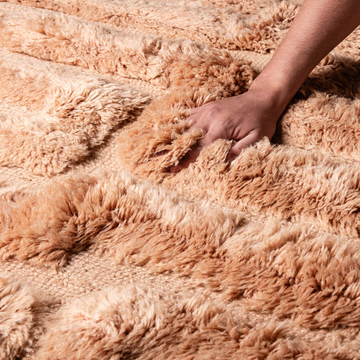 Délice De Corail - Luxueux tapis Berbère shaggy