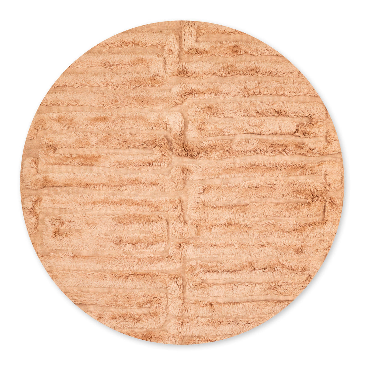 Délice De Corail Rond - Luxueux tapis Berbère shaggy