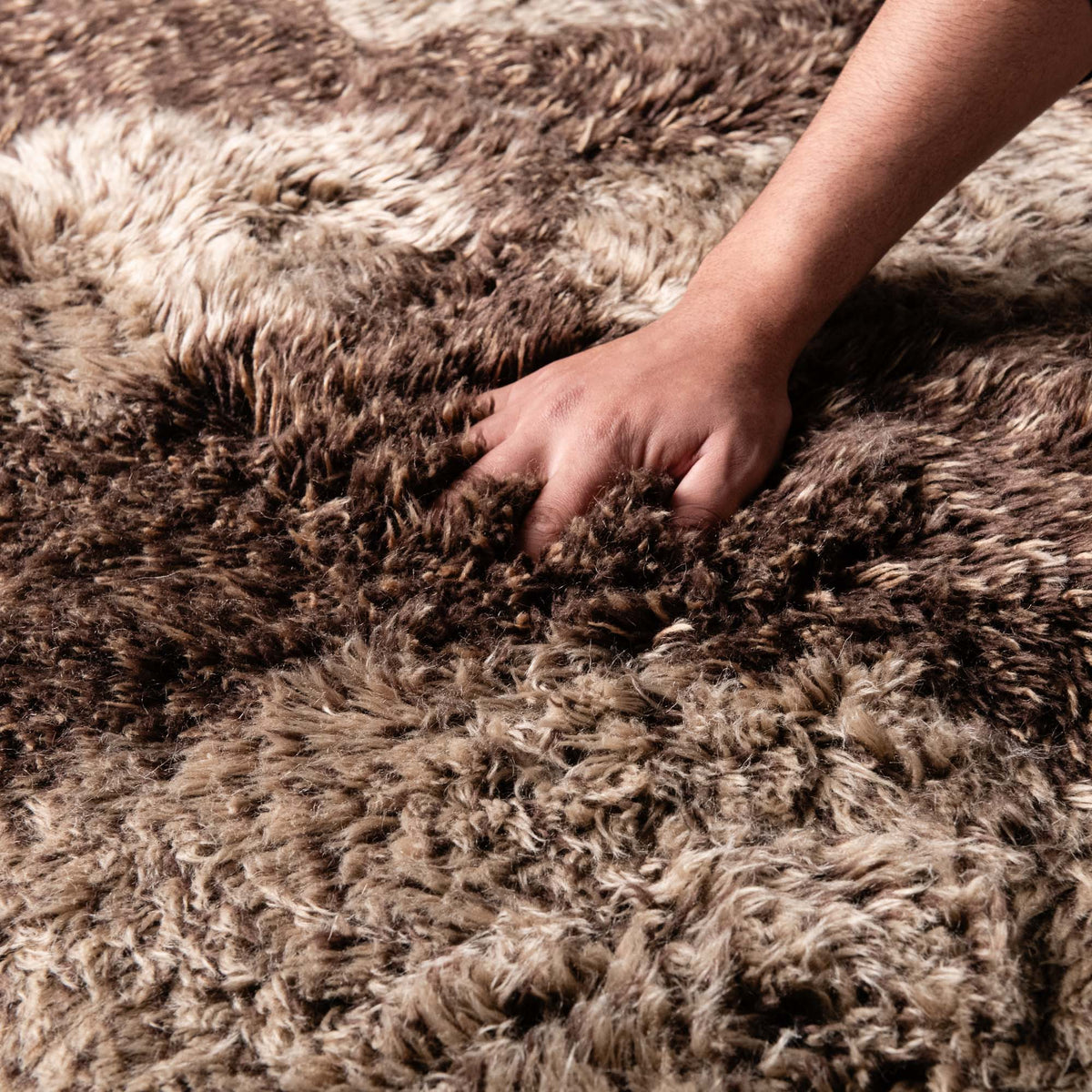 Mélodie Moka - Luxueux tapis Berbère shaggy