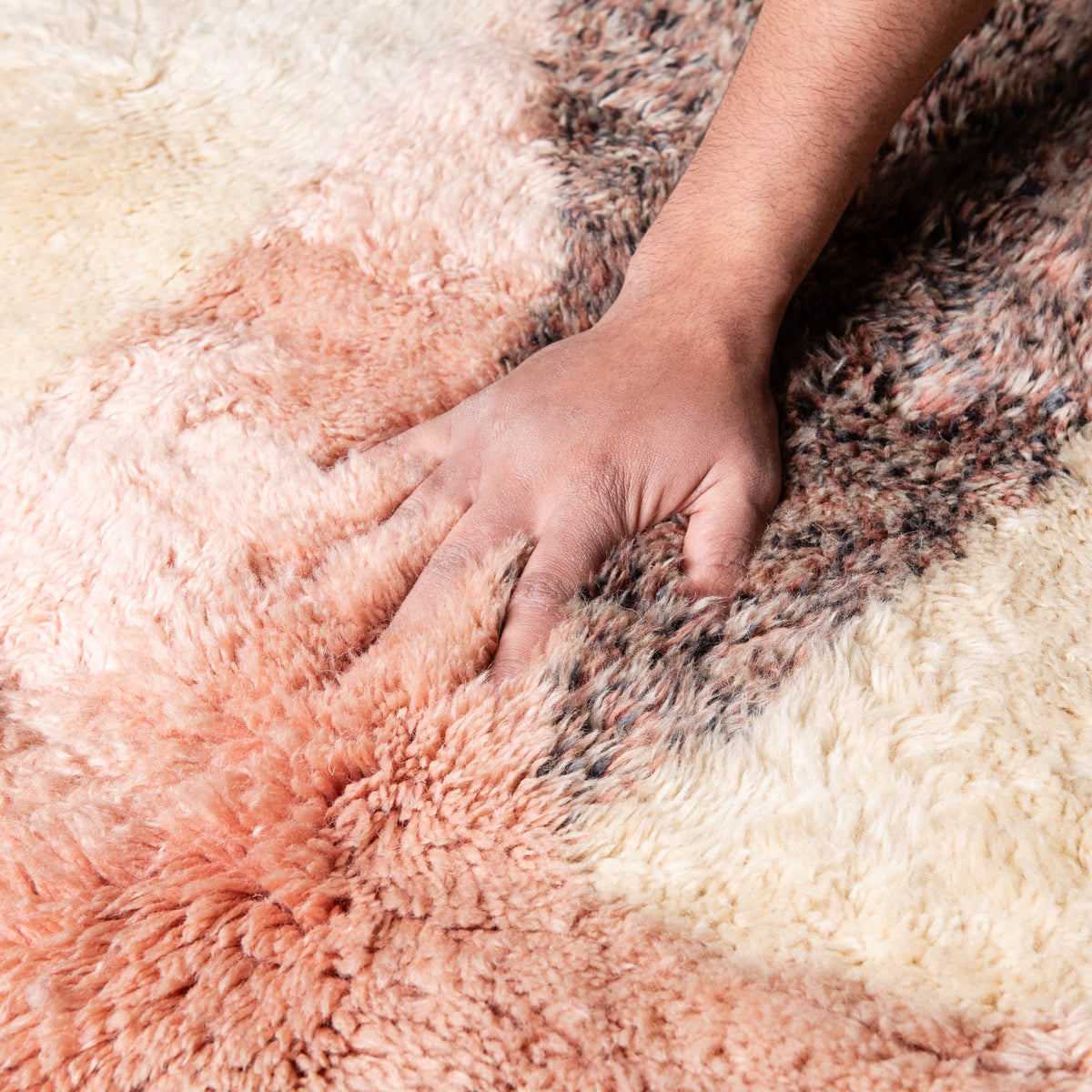Rêverie Radieuse Rond - Luxueux tapis Berbère shaggy