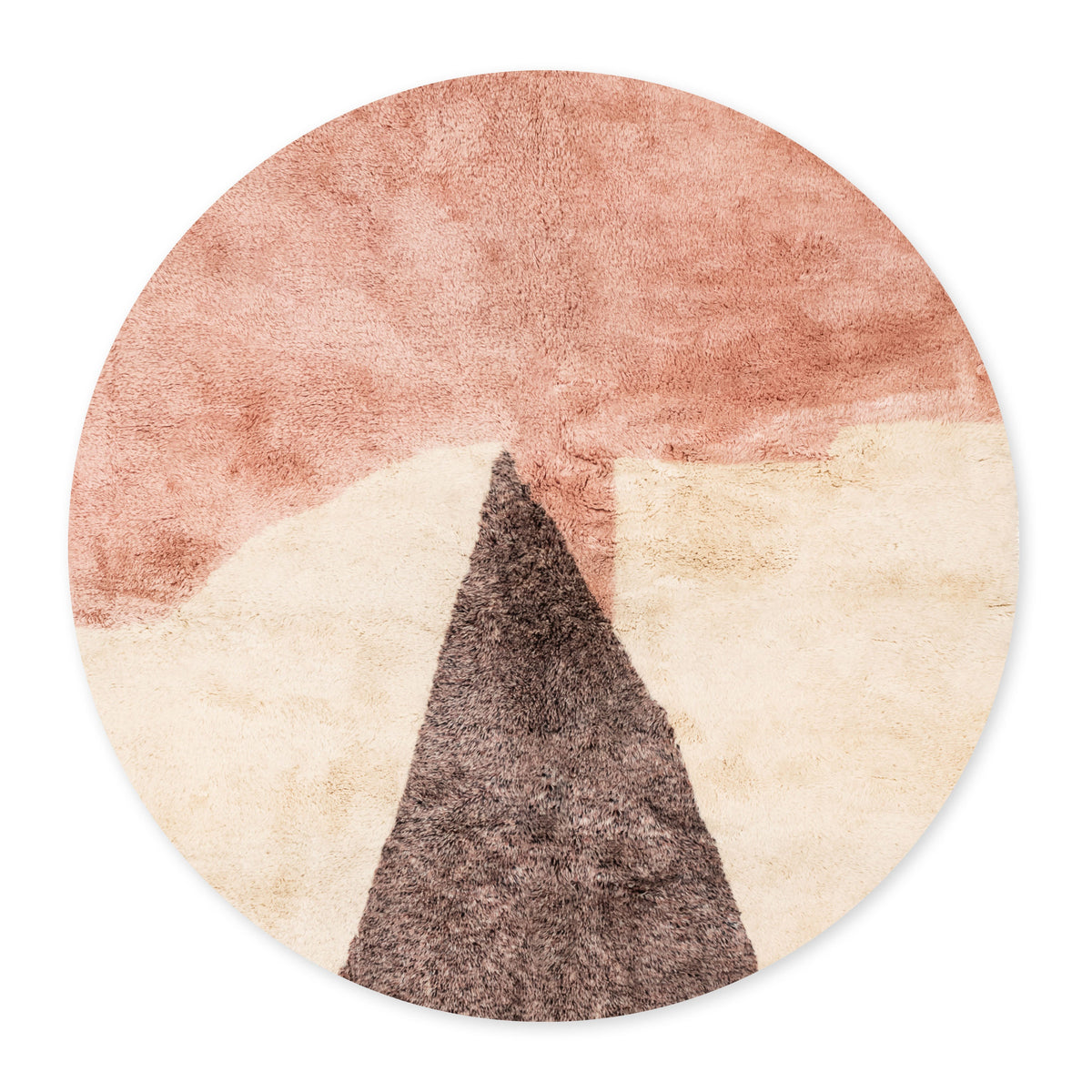 Rêverie Radieuse Rond - Luxueux tapis Berbère shaggy