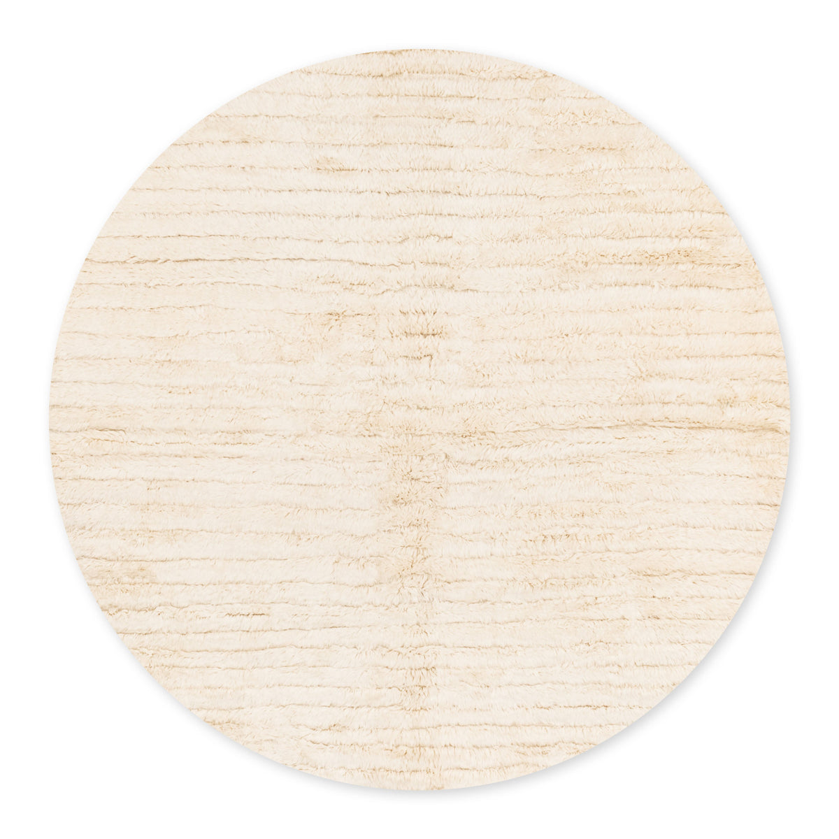 Mist Lines Rond - Luxueux tapis Berbère shaggy
