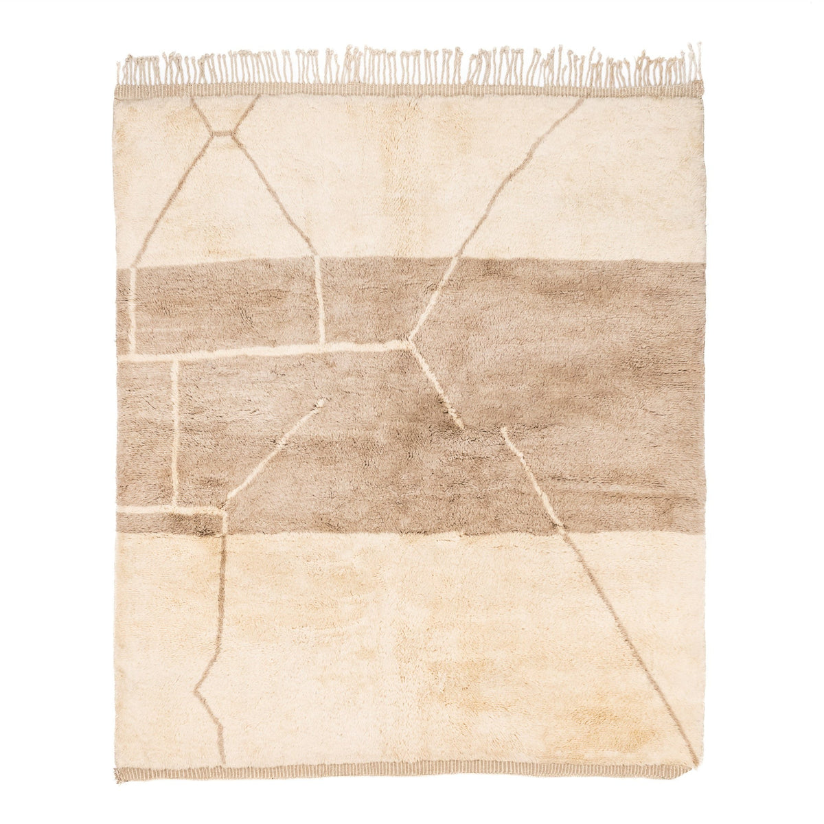 Élégance Pâle - Luxueux tapis Berbère shaggy