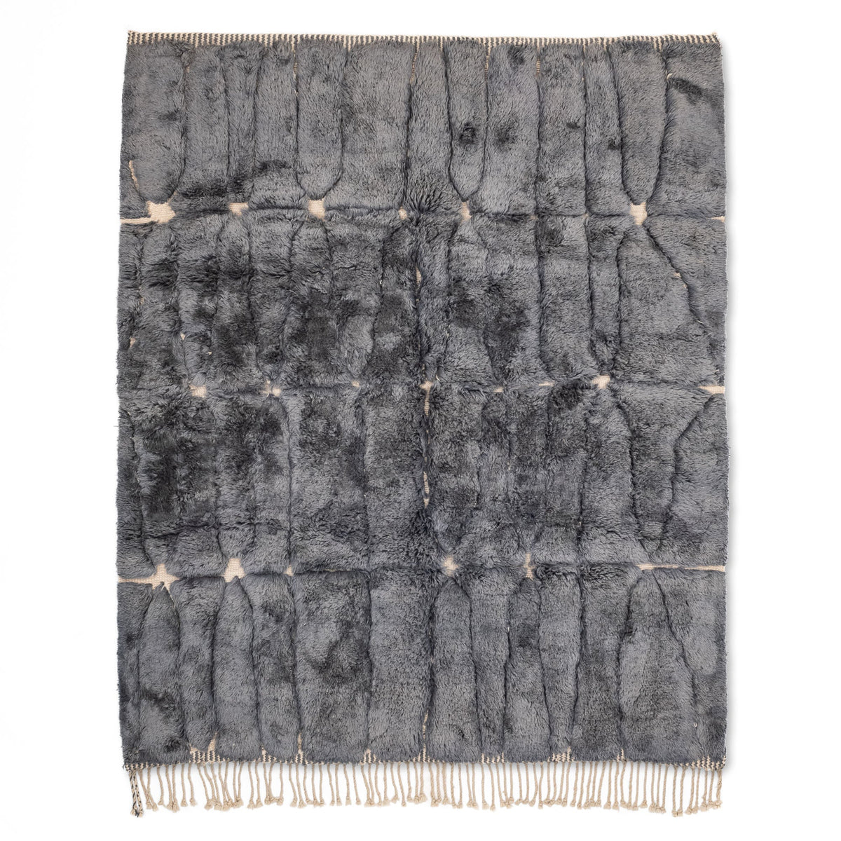Réseau lunaire - Luxueux tapis Berbère shaggy
