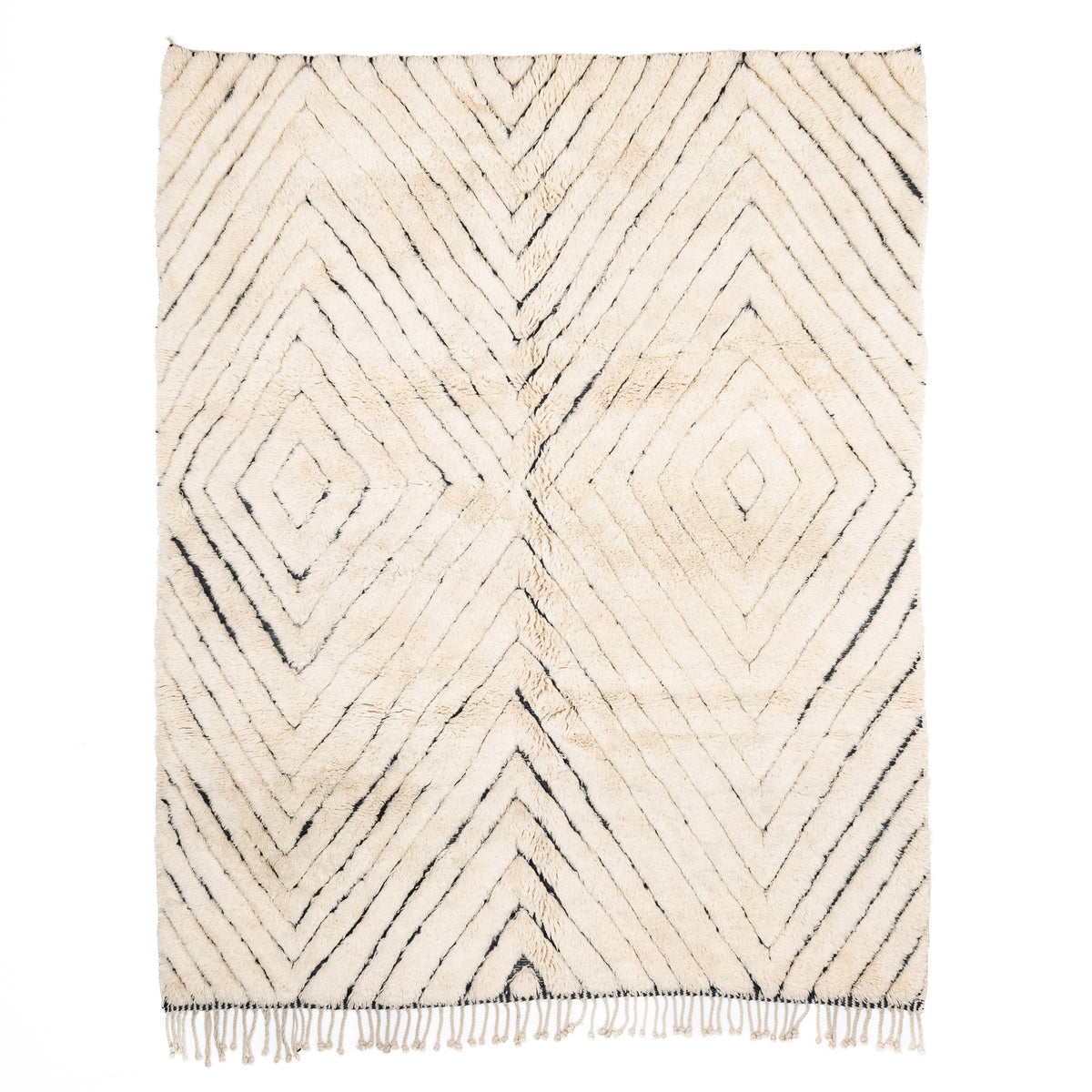 Losange - Luxueux tapis Berbère shaggy