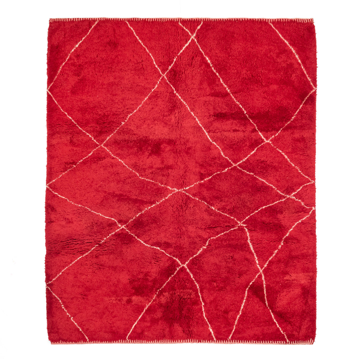 Rubis Rhapsodie - Luxueux tapis Berbère shaggy