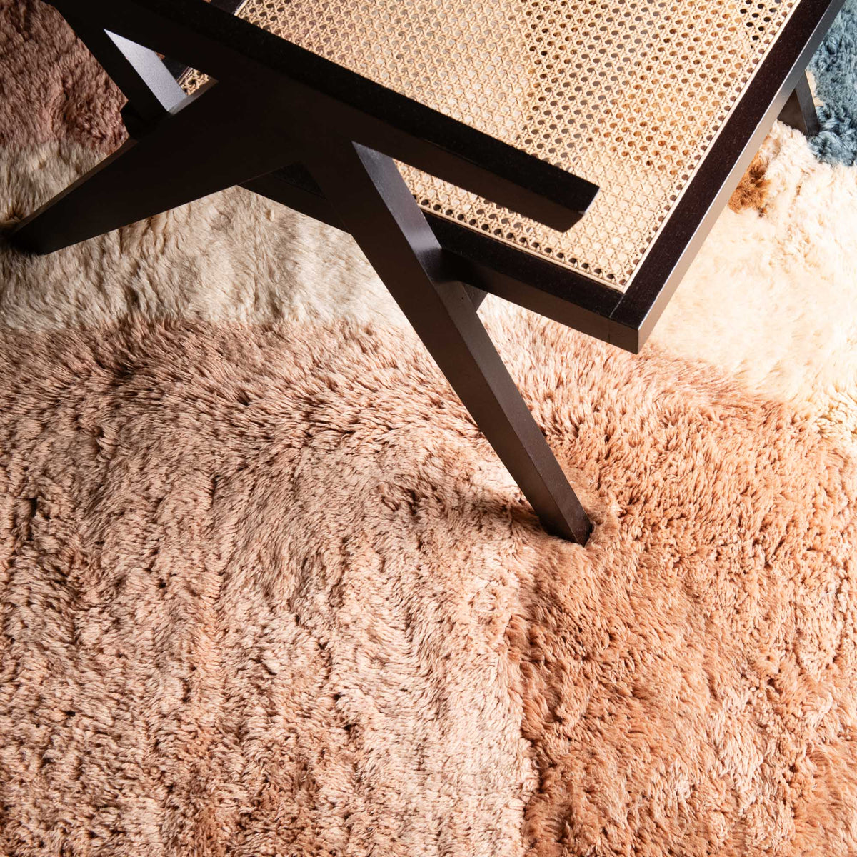 L'Horizon Joyeux Rond - Luxueux tapis Berbère shaggy