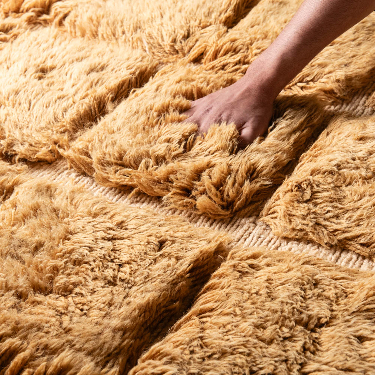 Éclat Éblouissant Rond - Luxueux tapis Berbère shaggy