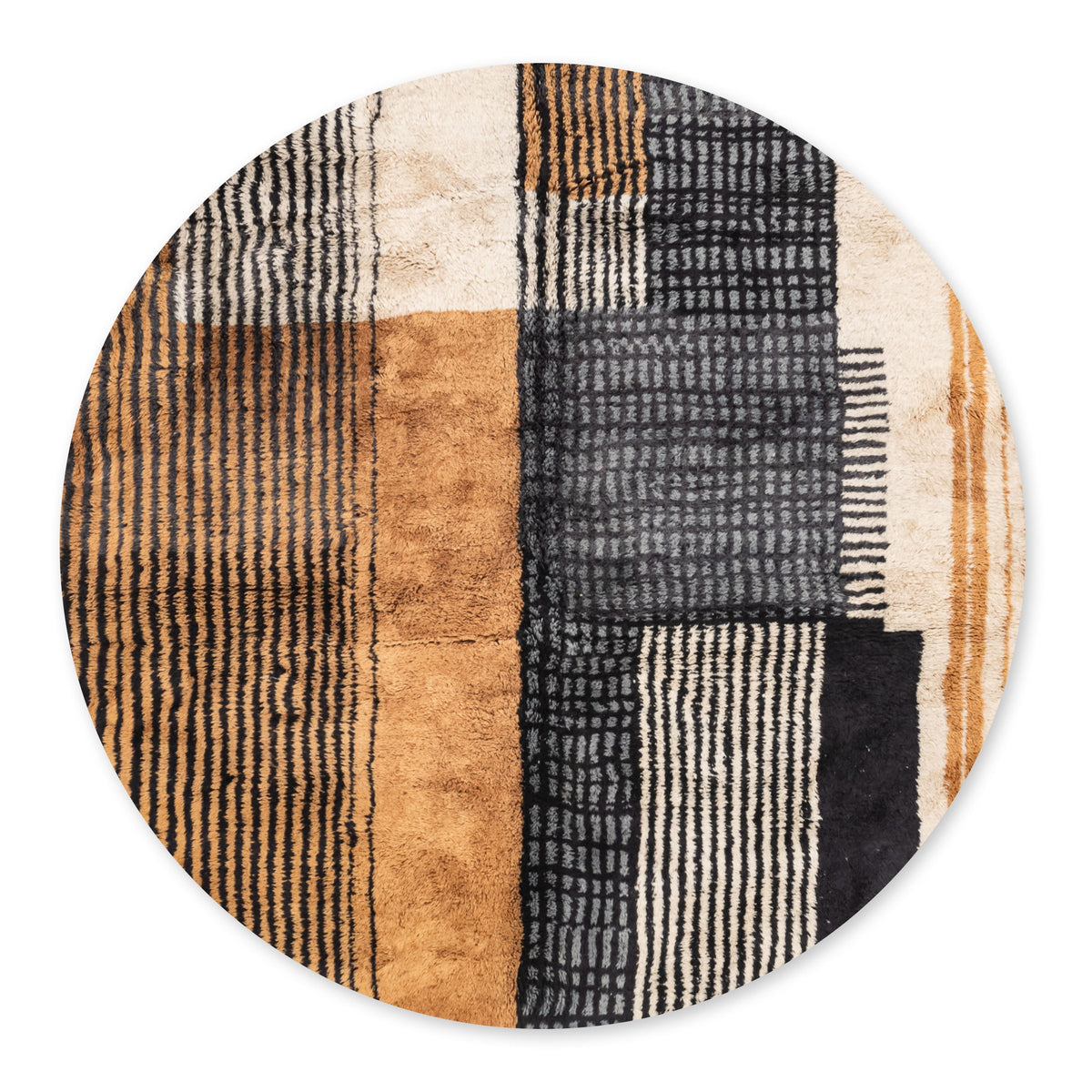 Tango Astral Rond - Luxueux tapis Berbère shaggy
