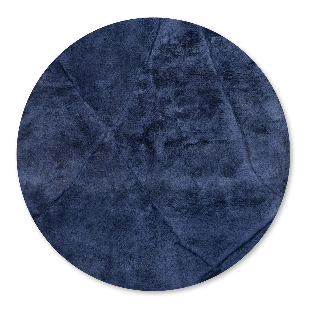 Mer de nuit Rond - Luxueux tapis Berbère shaggy