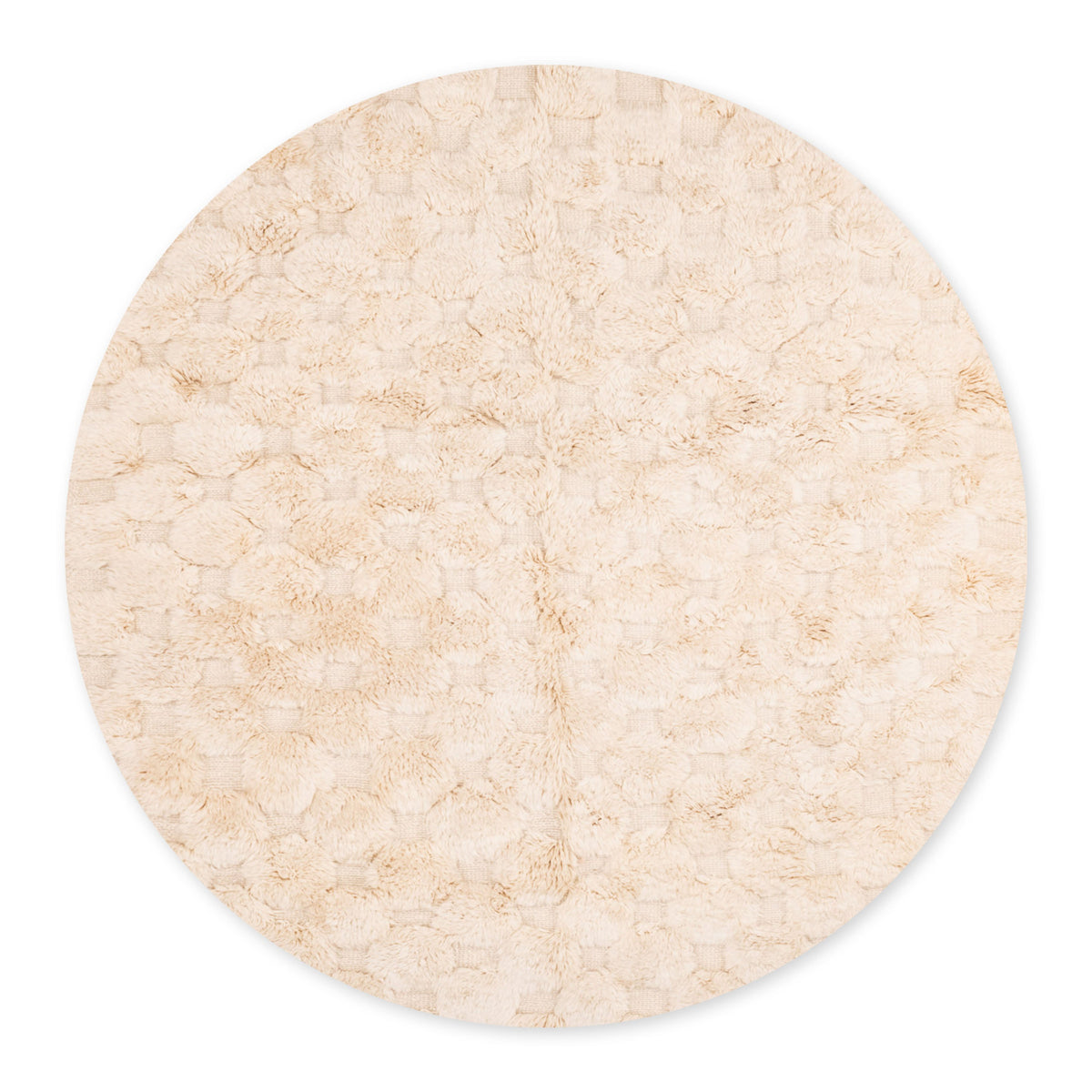 Confort Éclat de Corail Rond - Luxueux tapis Berbère shaggy