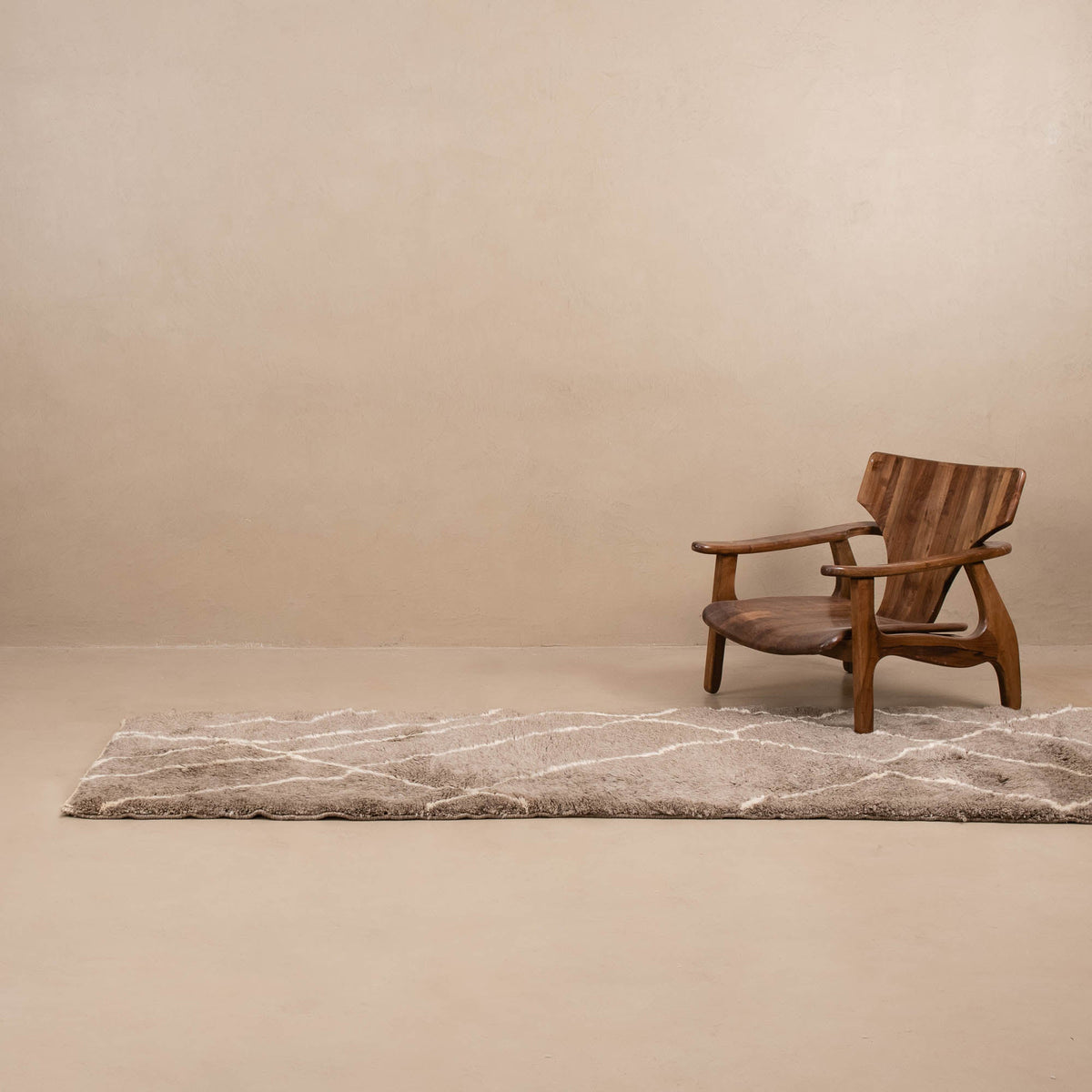 Chemins de Terre - Luxueux tapis Berbère shaggy de couloir