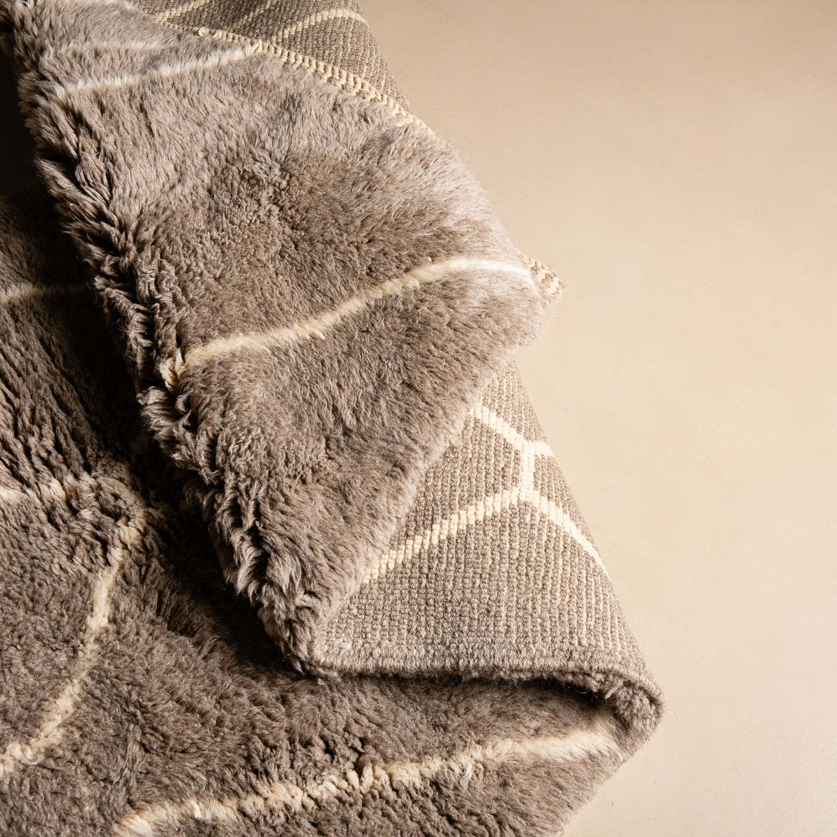 Chemins de Terre - Luxueux tapis Berbère shaggy de couloir