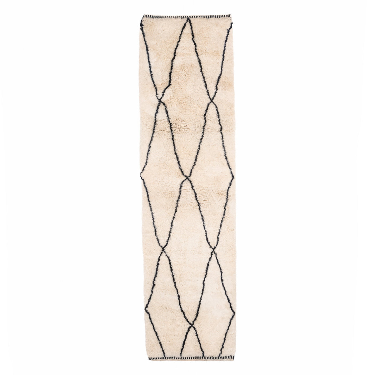 Mirage Monochrome - Luxueux tapis Berbère shaggy de couloir
