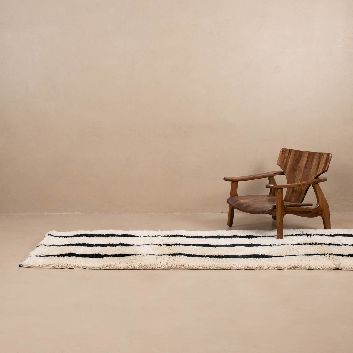 Rythme Élégant - Luxueux tapis Berbère shaggy de couloir