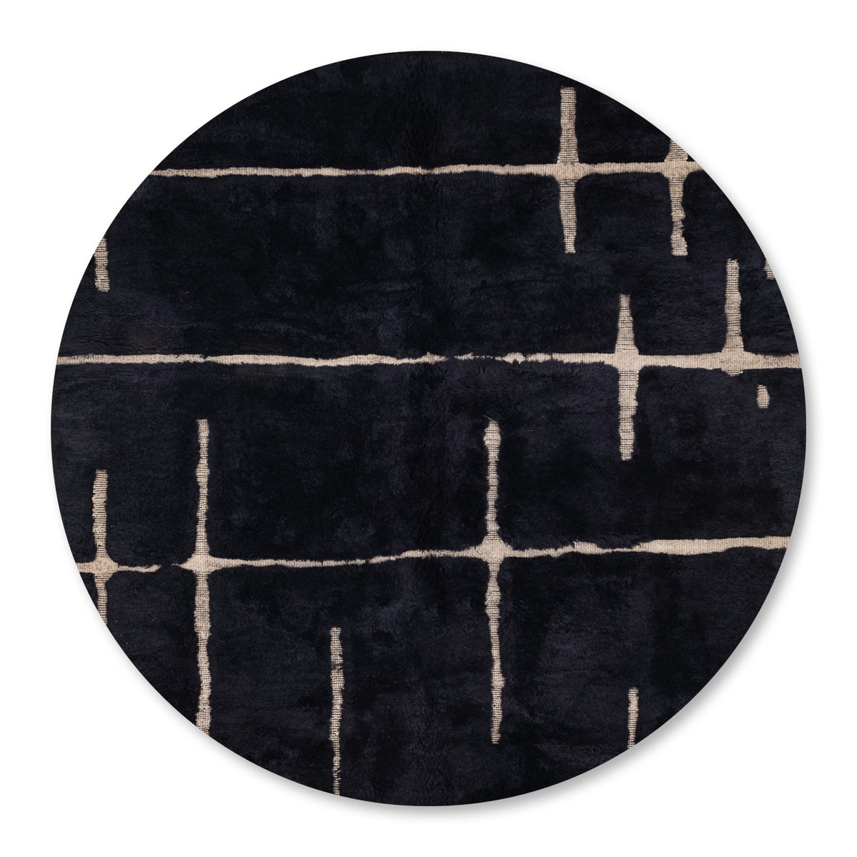 Battement du cœur Rond - Luxueux tapis Berbère shaggy