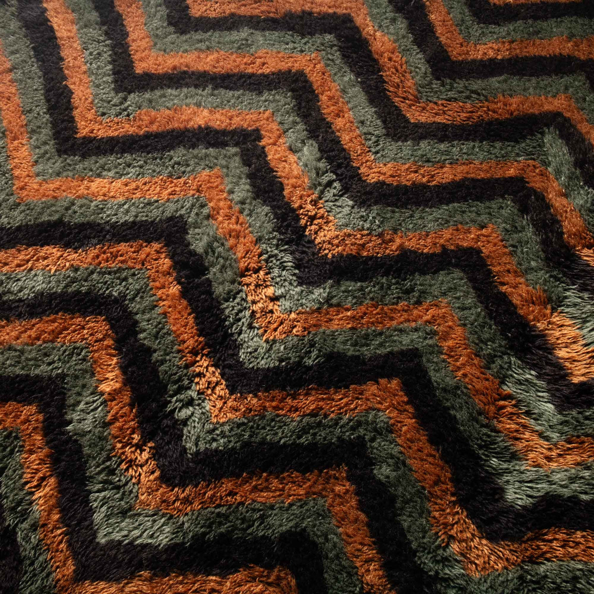 Piste Sinueuse Rond - Luxueux tapis Berbère shaggy