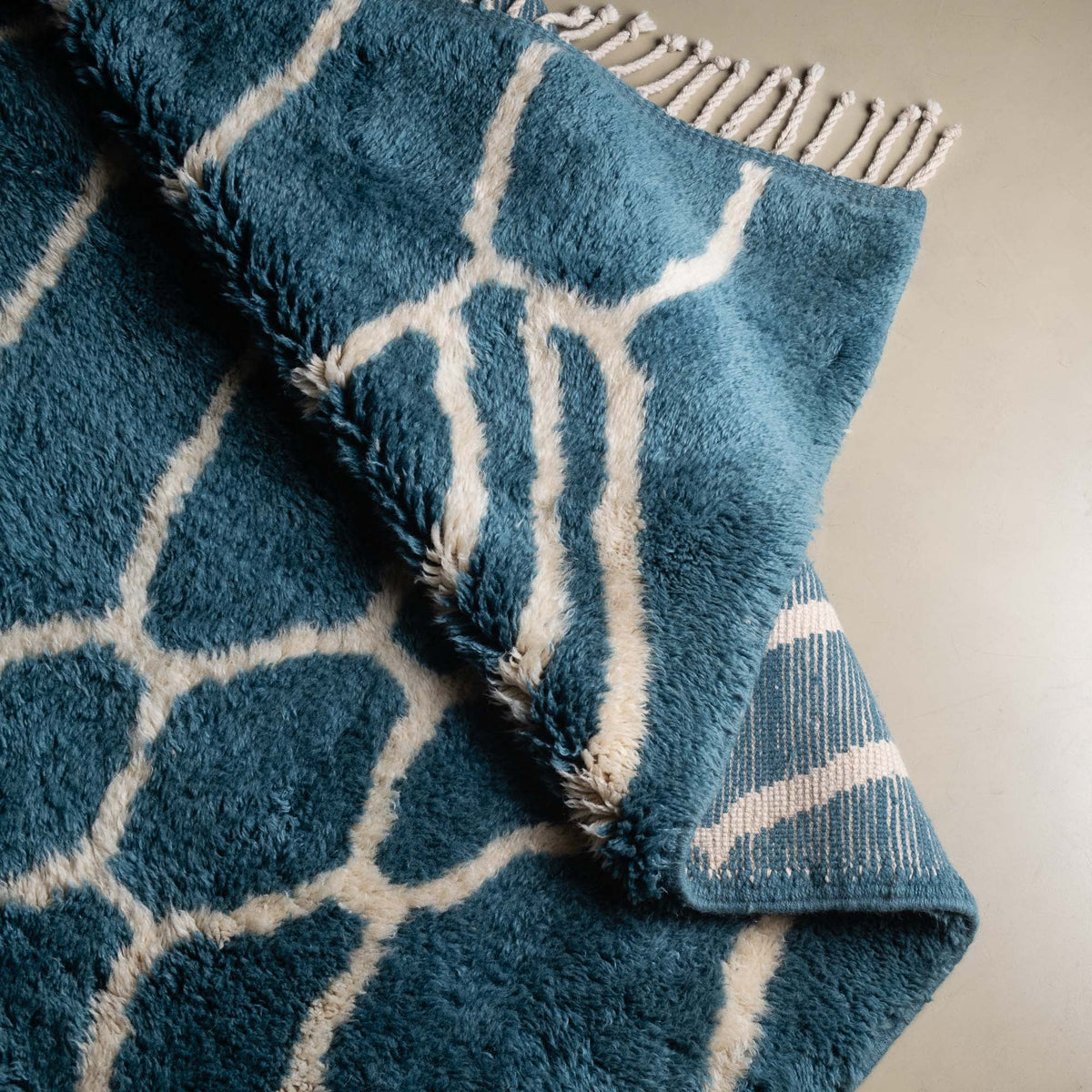 Rêves D'aigue Marine - Luxueux tapis Berbère shaggy