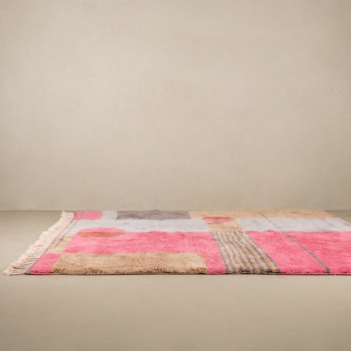 Géométries célestes - Luxueux tapis Berbère shaggy