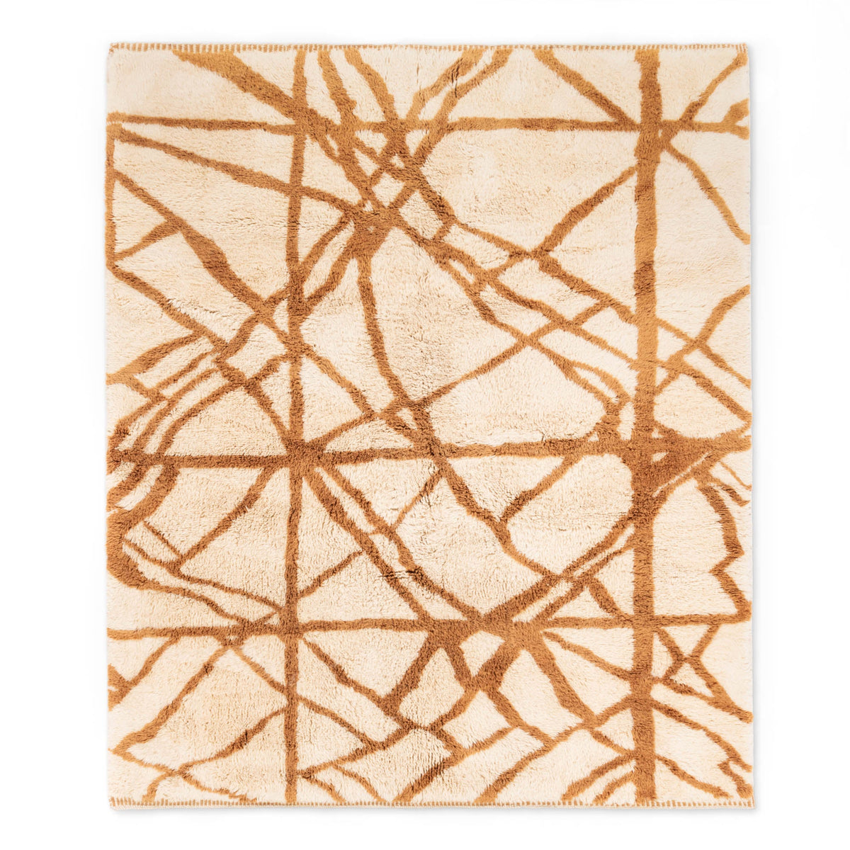 Intersections D'or - Luxueux tapis Berbère shaggy