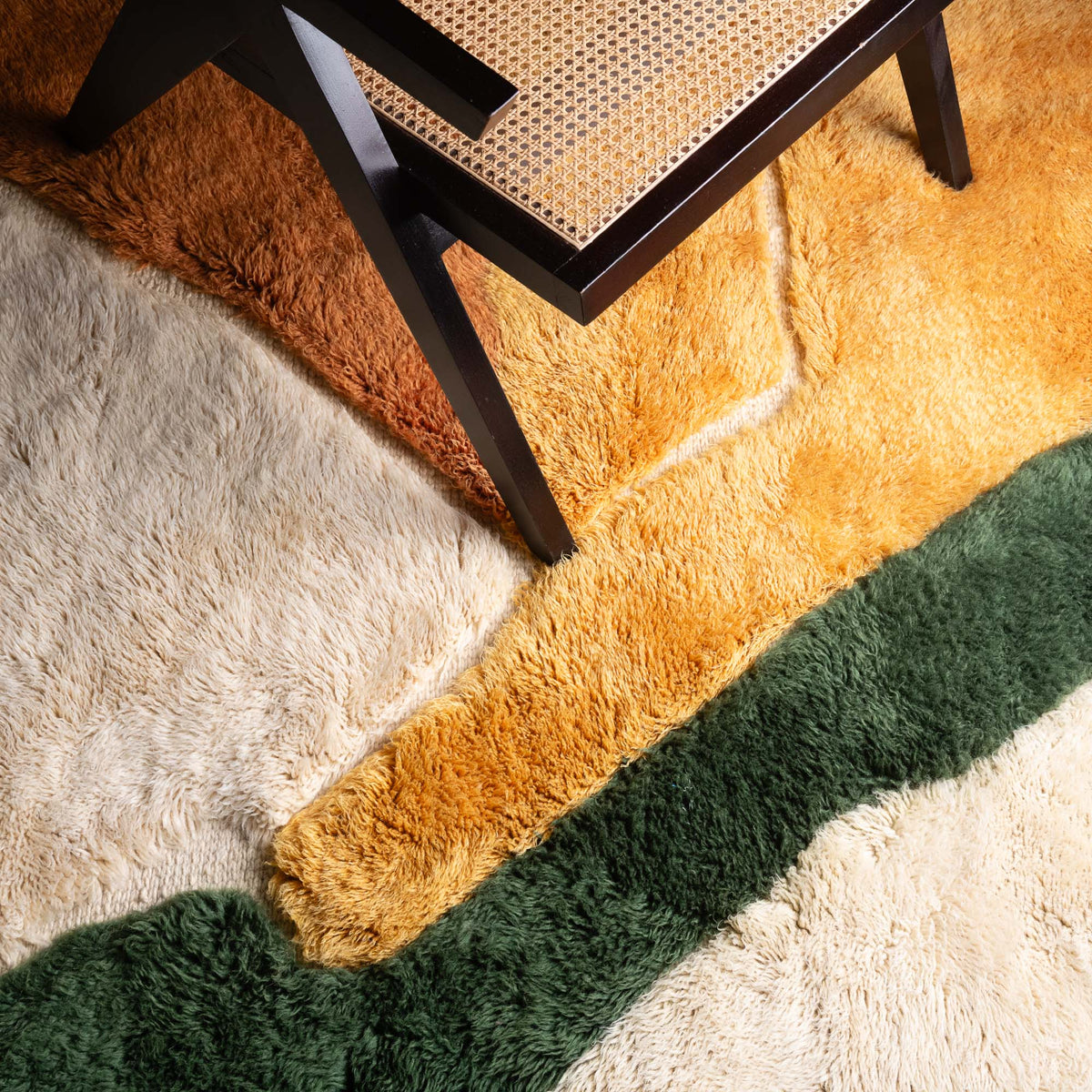 Dune Verdoyante - Luxueux tapis Berbère shaggy