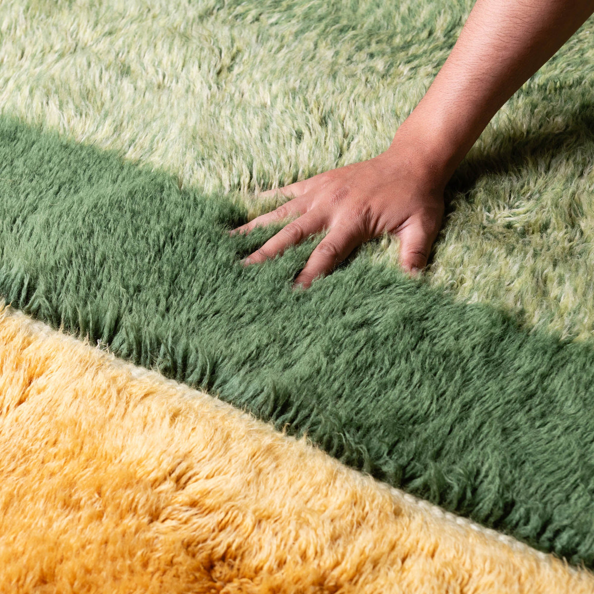 Dune Verdoyante - Luxueux tapis Berbère shaggy