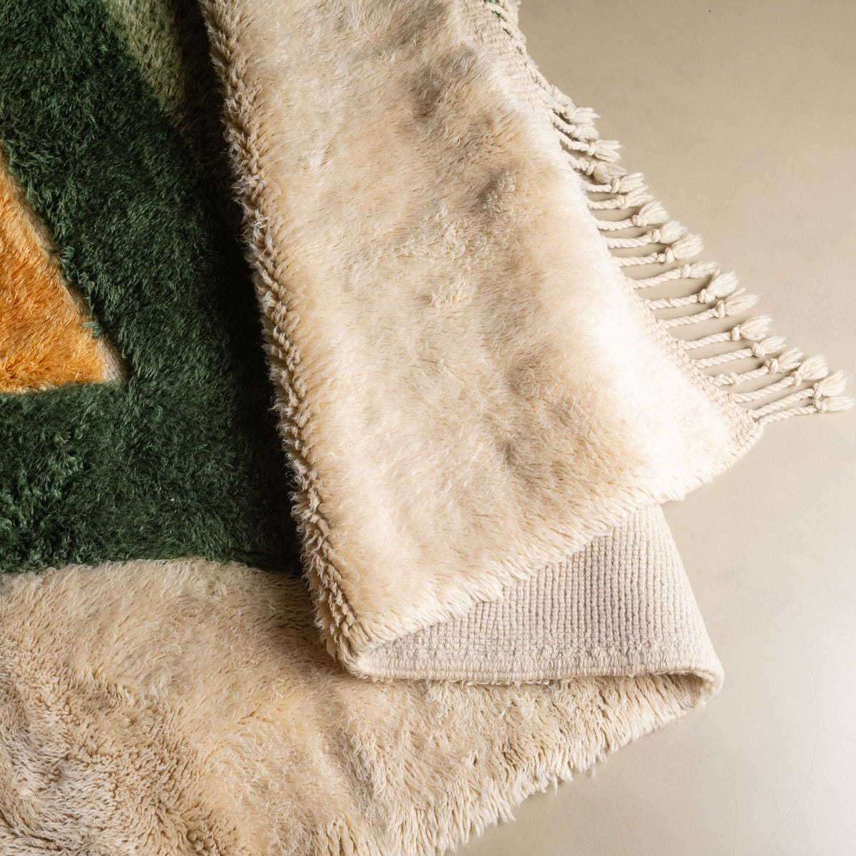 Dune Verdoyante - Luxueux tapis Berbère shaggy