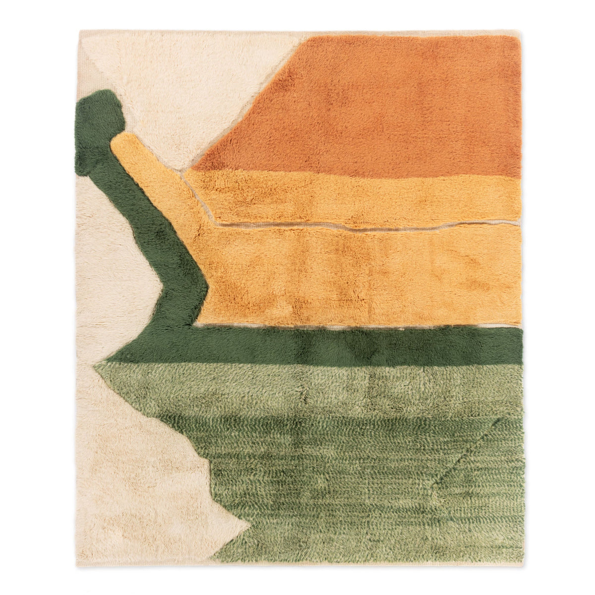Dune Verdoyante - Luxueux tapis Berbère shaggy