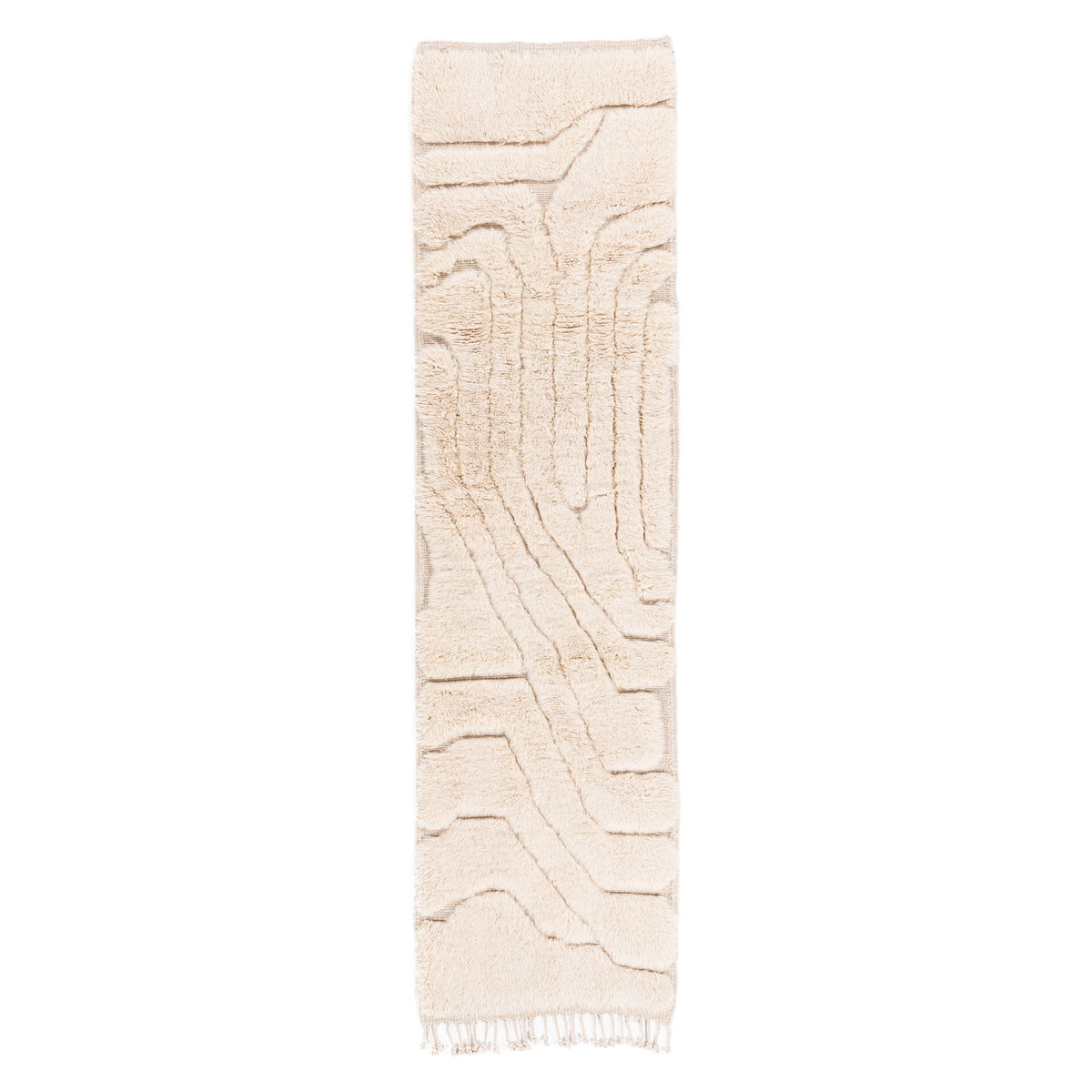 Élévation sereine - Luxueux tapis Berbère shaggy de couloir