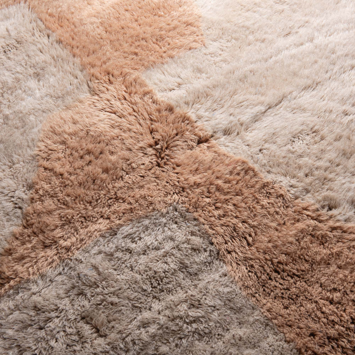 Peach Fossil - Luxueux tapis Berbère shaggy
