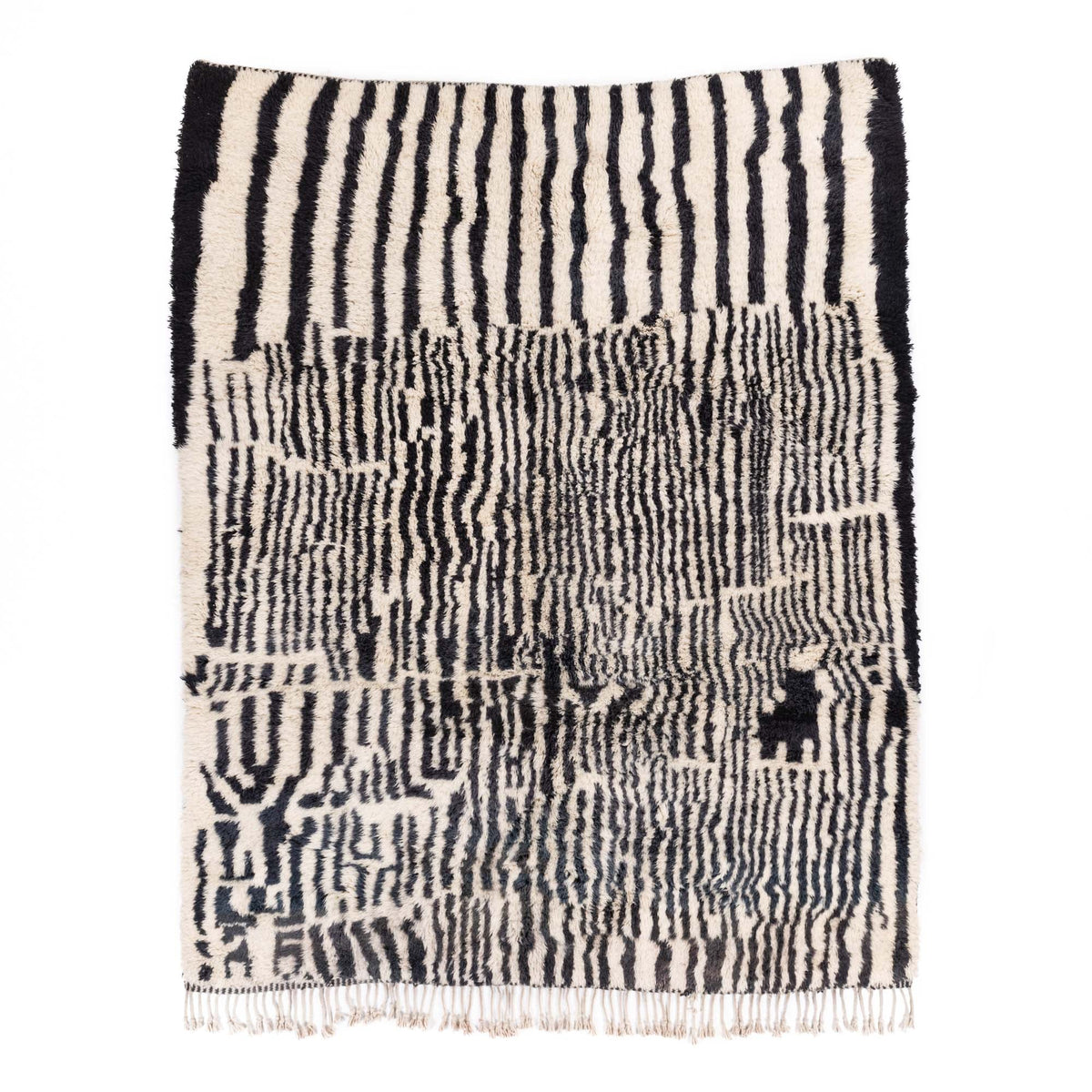 Labyrinthe Tissé - Luxueux tapis Berbère shaggy