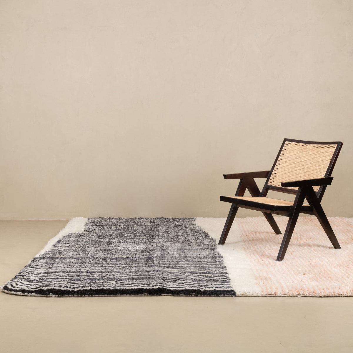 Blush Divide - Luxueux tapis Berbère shaggy